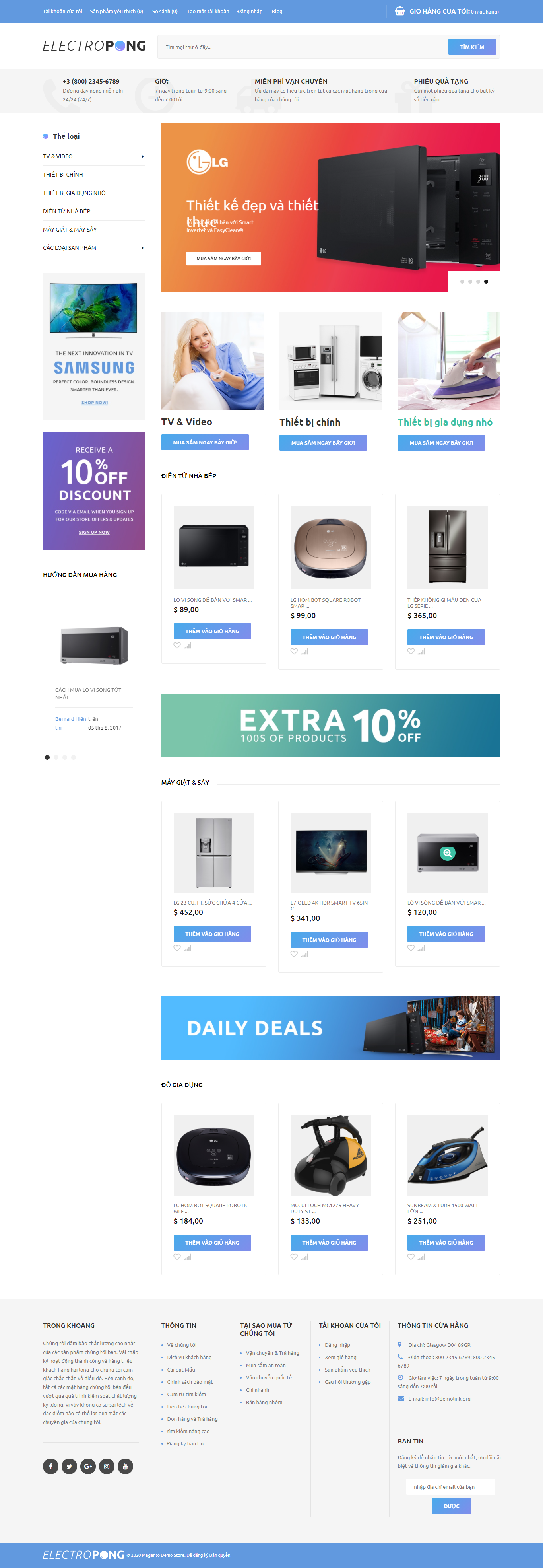 Mẫu website  thiết bị điện 006