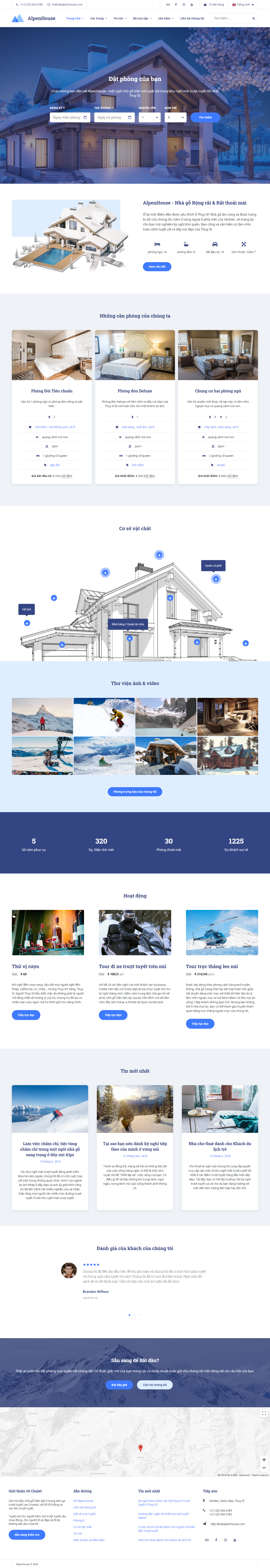 Mẫu website  khách sạn 003