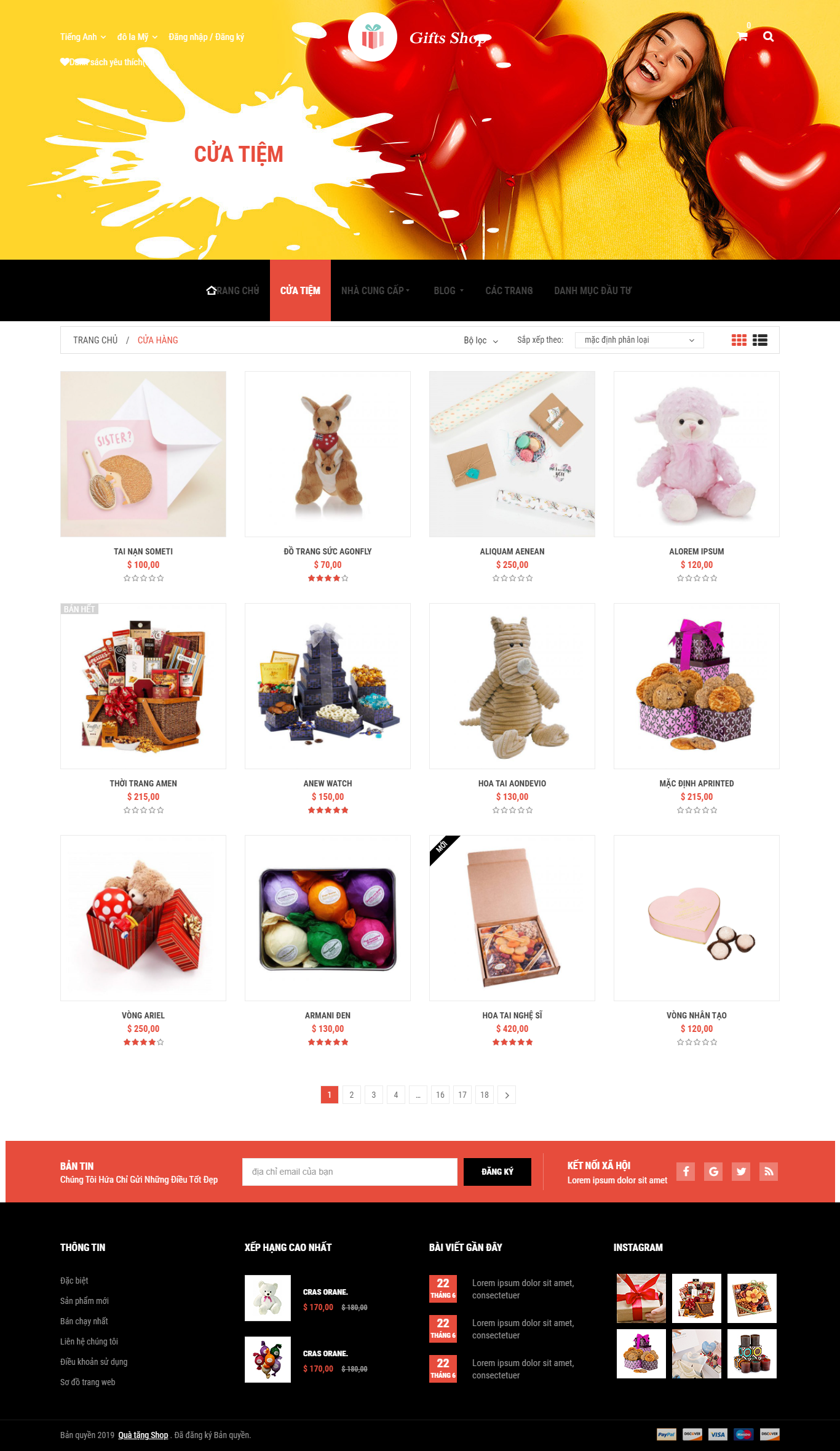 Mẫu website  đồ thủ công- mỹ nghệ- quà tặng 007